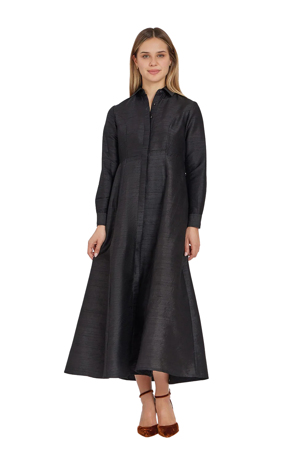 Classic Shirt Dress - Black