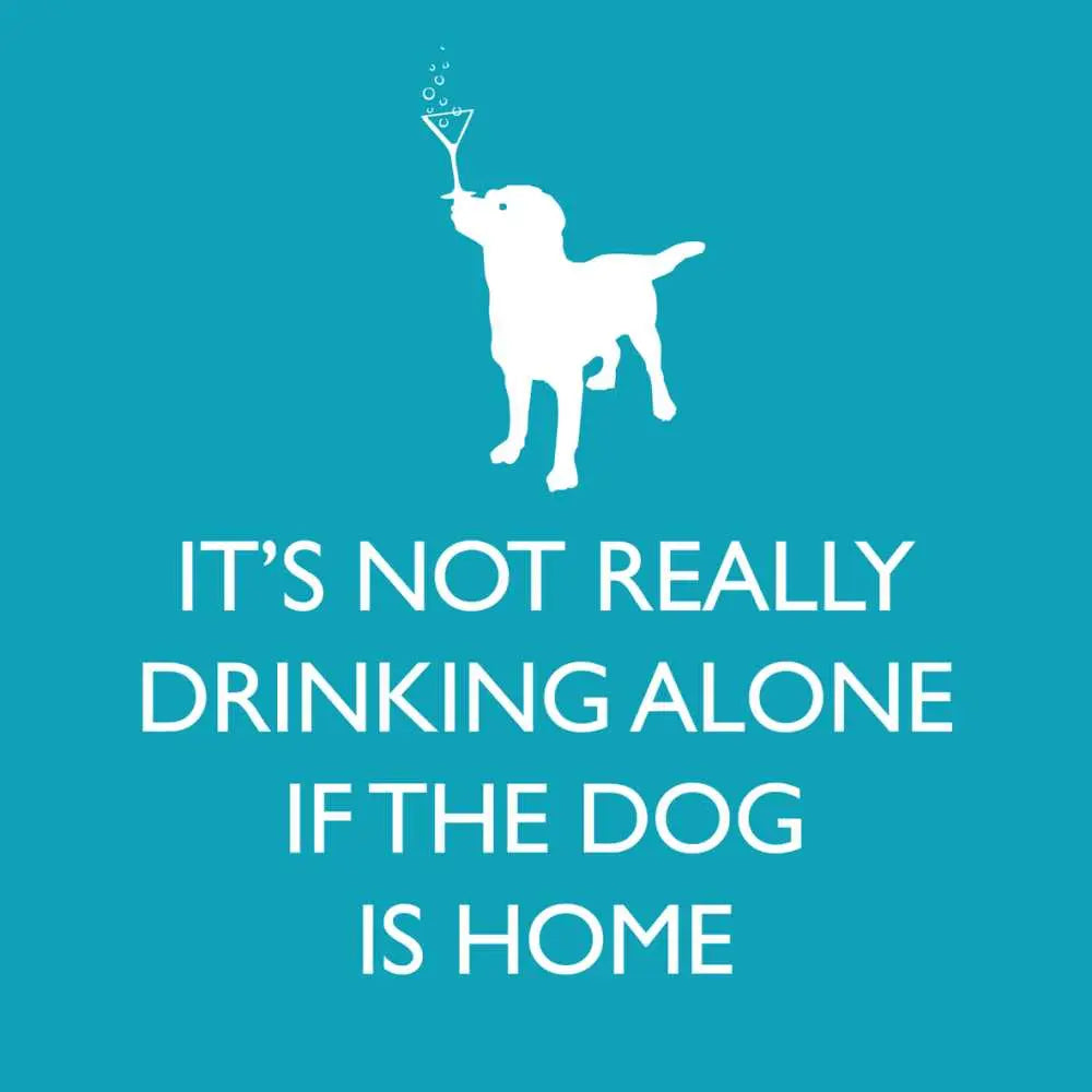 Cocktail Napkin- If The Dog Is Home