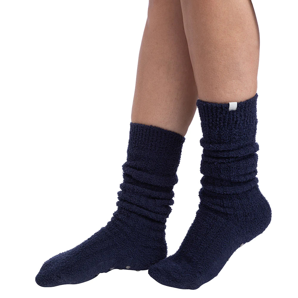 Marshmallow Slouch Socks- Black