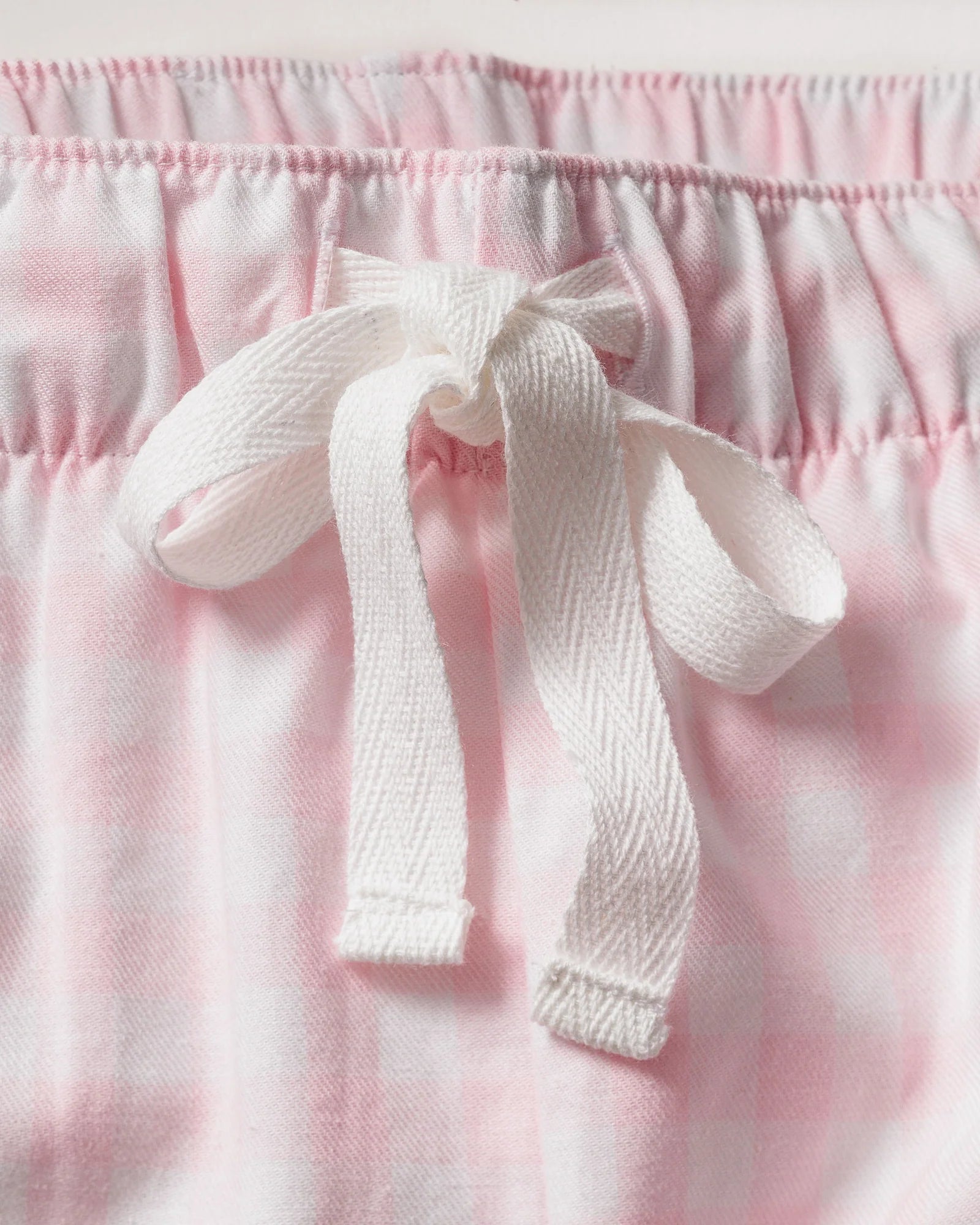 Women's Twill Pajama Short Set- Pink Gingham