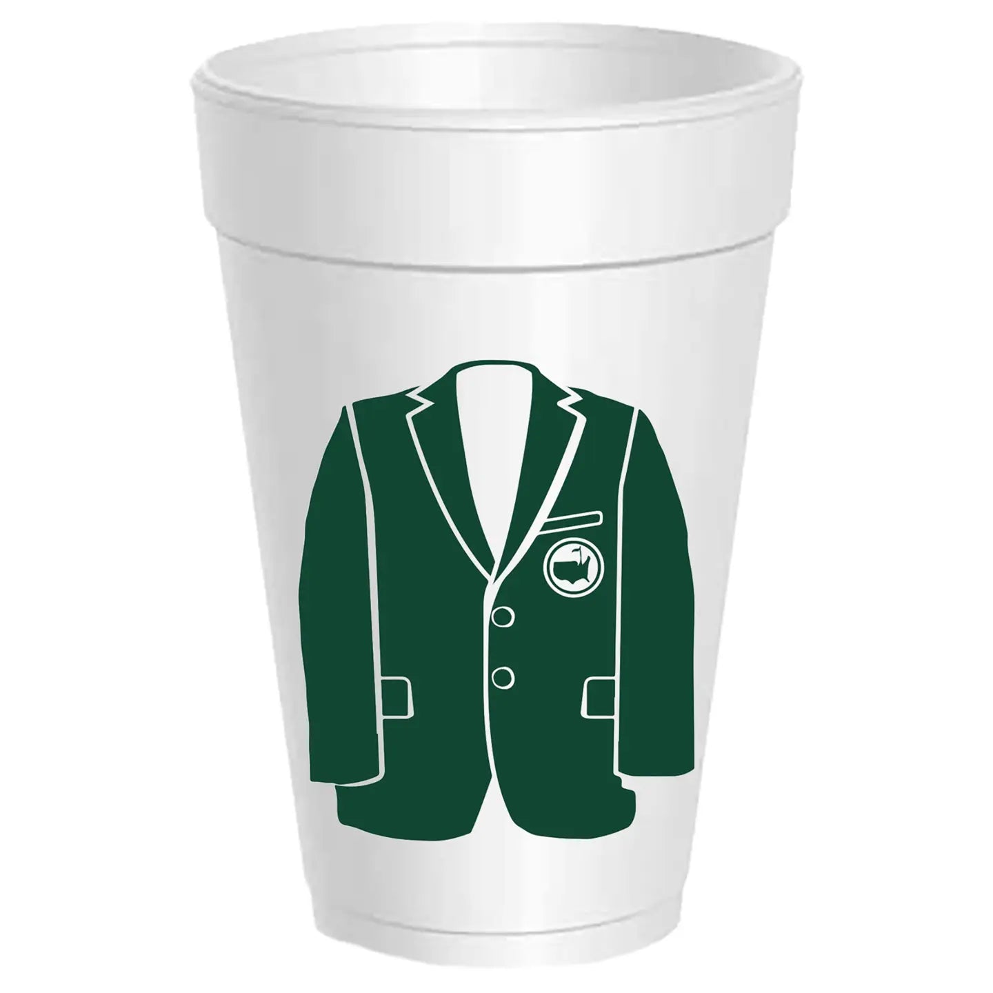 The Green Jacket Styrofoam Cups - 10 Pack