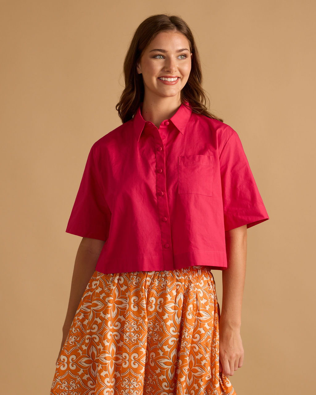 Tessa Top - Bright Rose