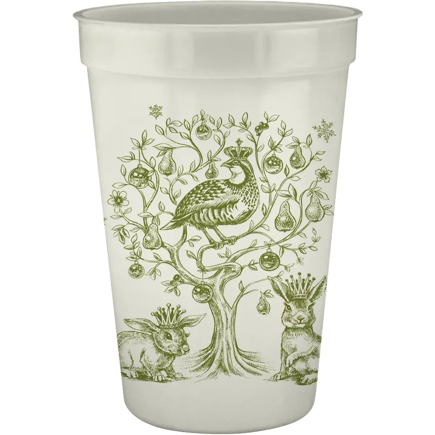 Partridge in a Pear Tree Pearlized Cup- 16 oz