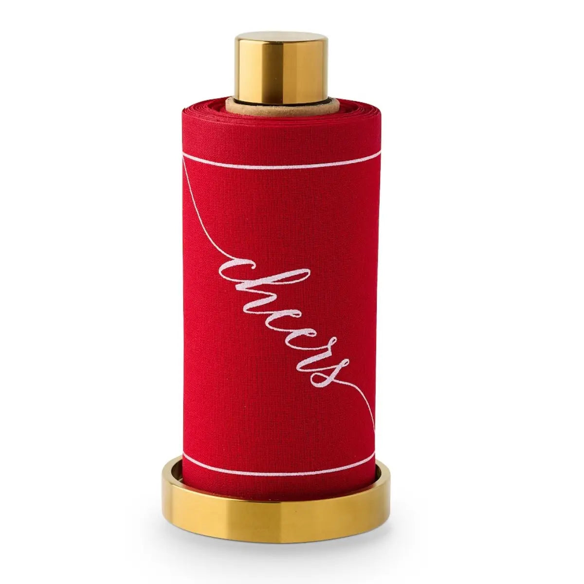 The Red Carpet Cocktail Napkin Roll-  Red W/ White