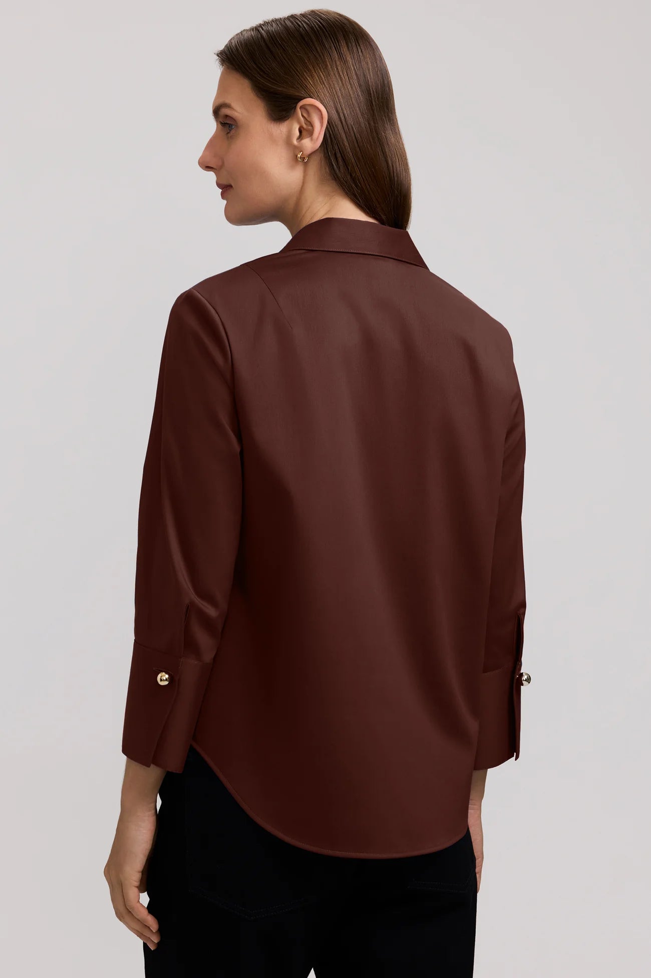 Catalina Stretch Matte Sateen 3/4 Sleeve Popover Shirt - Two Color Options