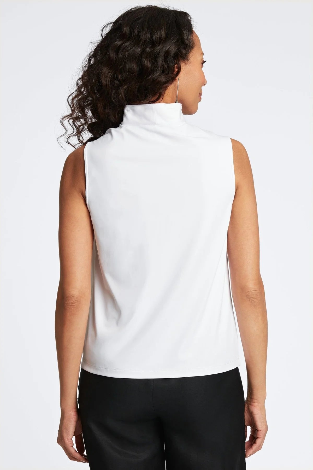 Ruffle Collar Layering Tank- White