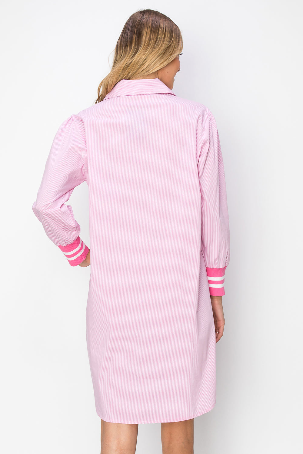 The Sassy Shirt Dress-  Pink