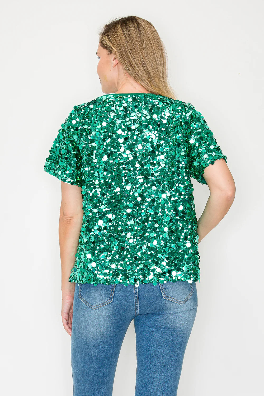 The Glamour Sequin Top - Mint
