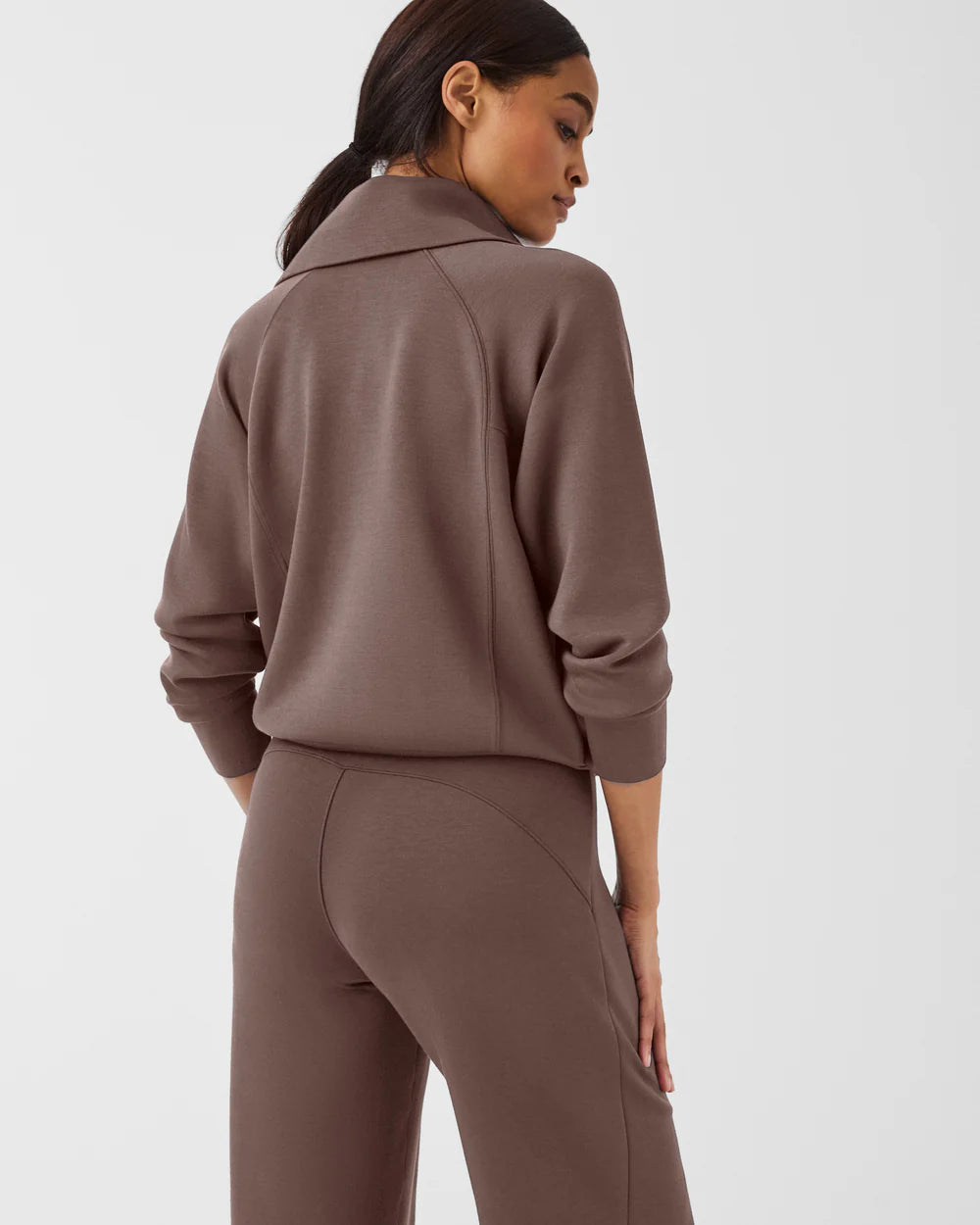 Air Essentials Half Zip by Spanx - Smoke