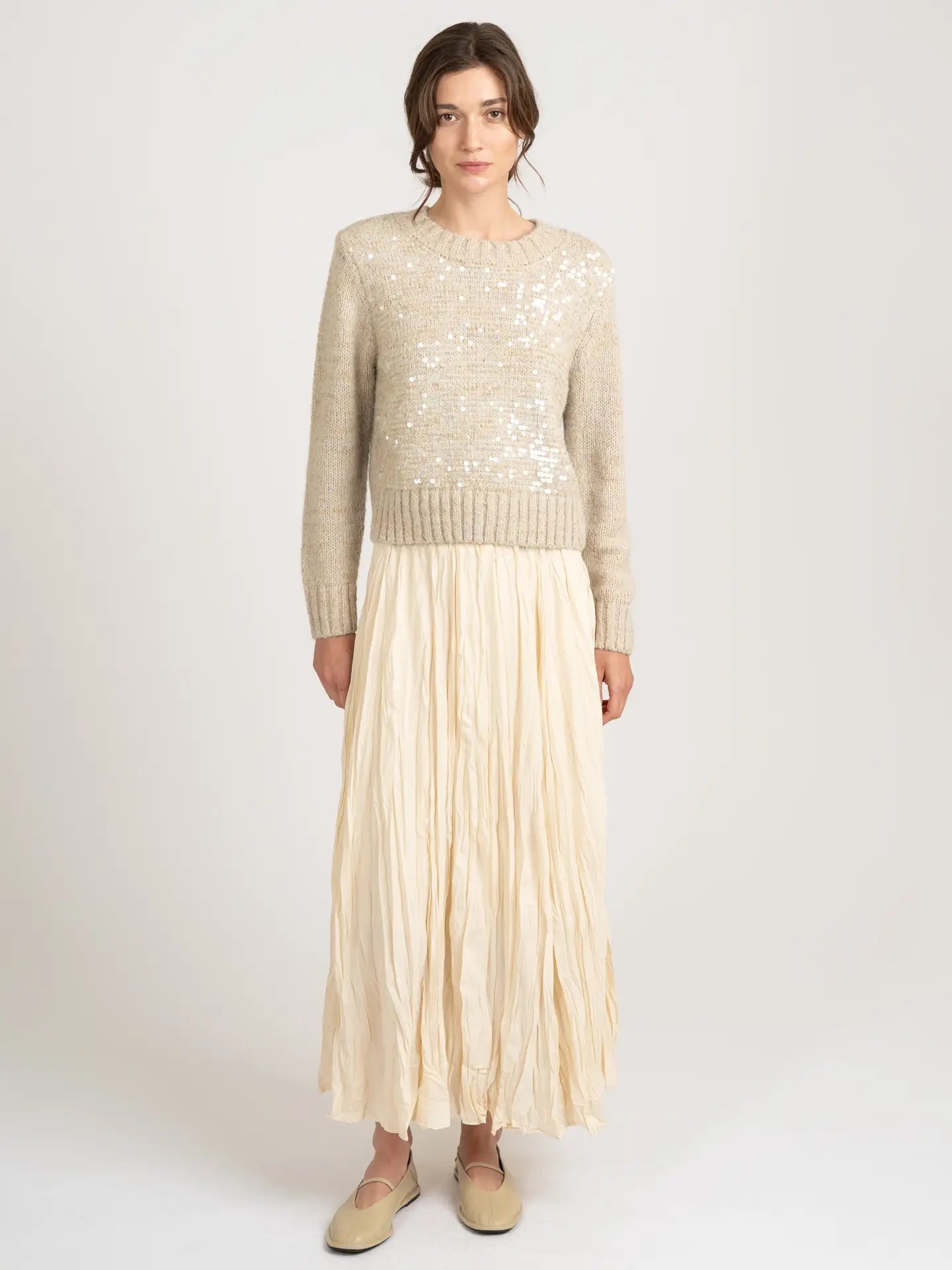 Snazzy Sequined Knit Sweater