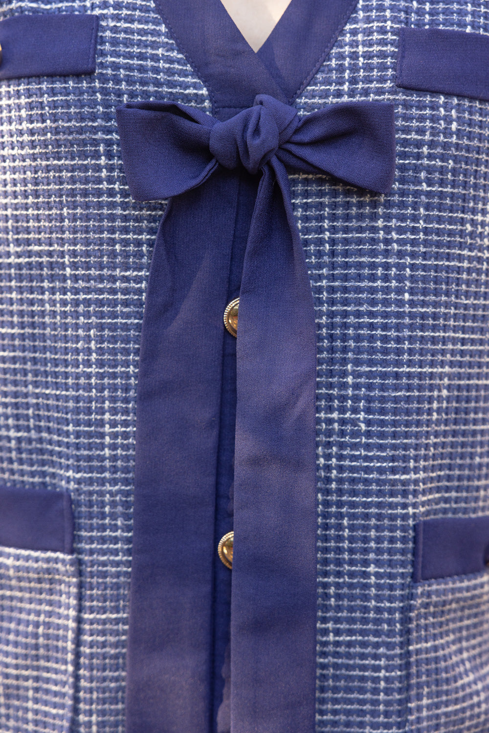 The Teddy Tie Dress- Navy