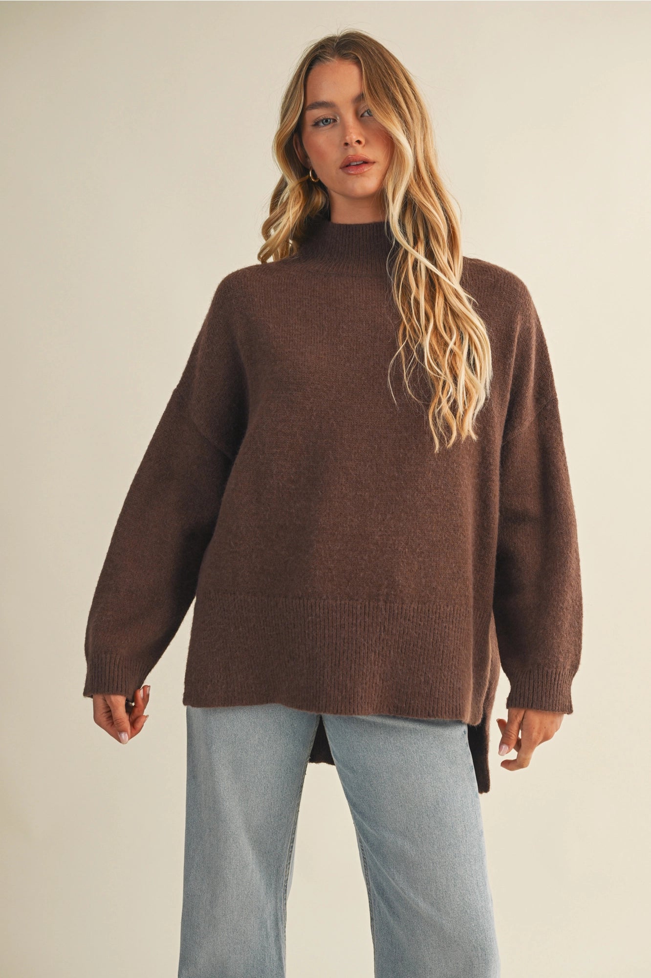 The Martin Mock Neck Sweater Top - Two Colors