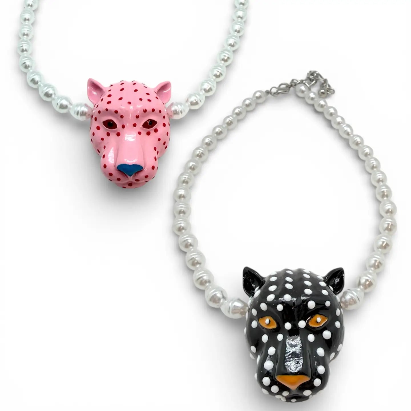 The Pearl Leopard Necklace - Two Colors