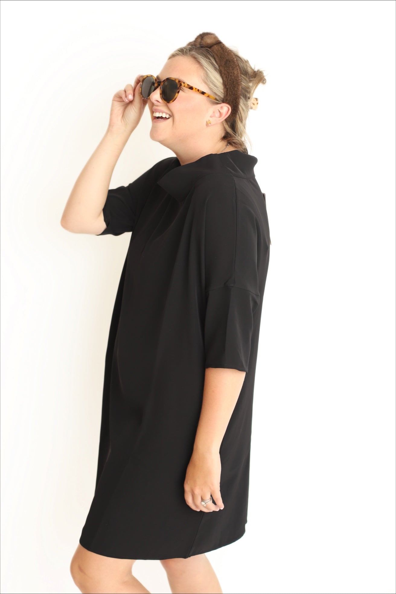 The Audrey Shift Dress- Black