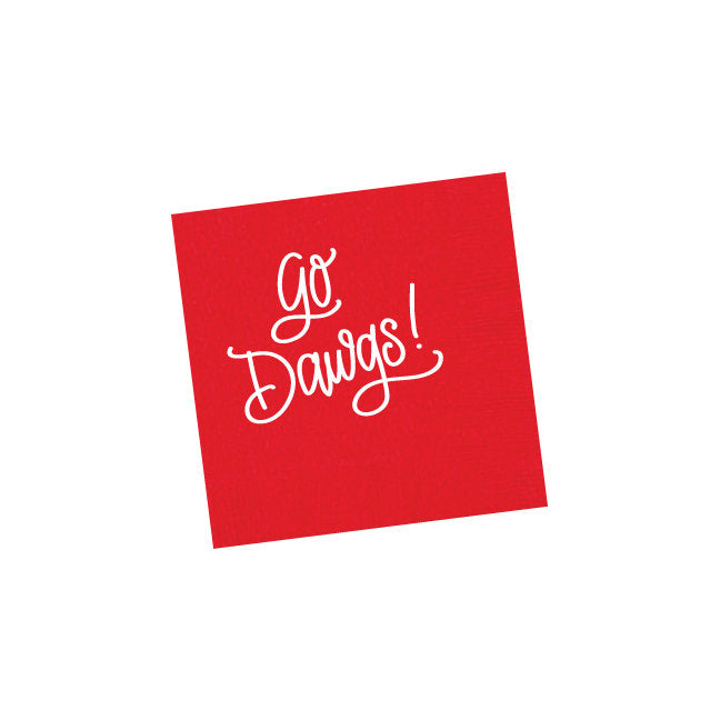 Go Dawgs Beverage Napkins- Two Color Options