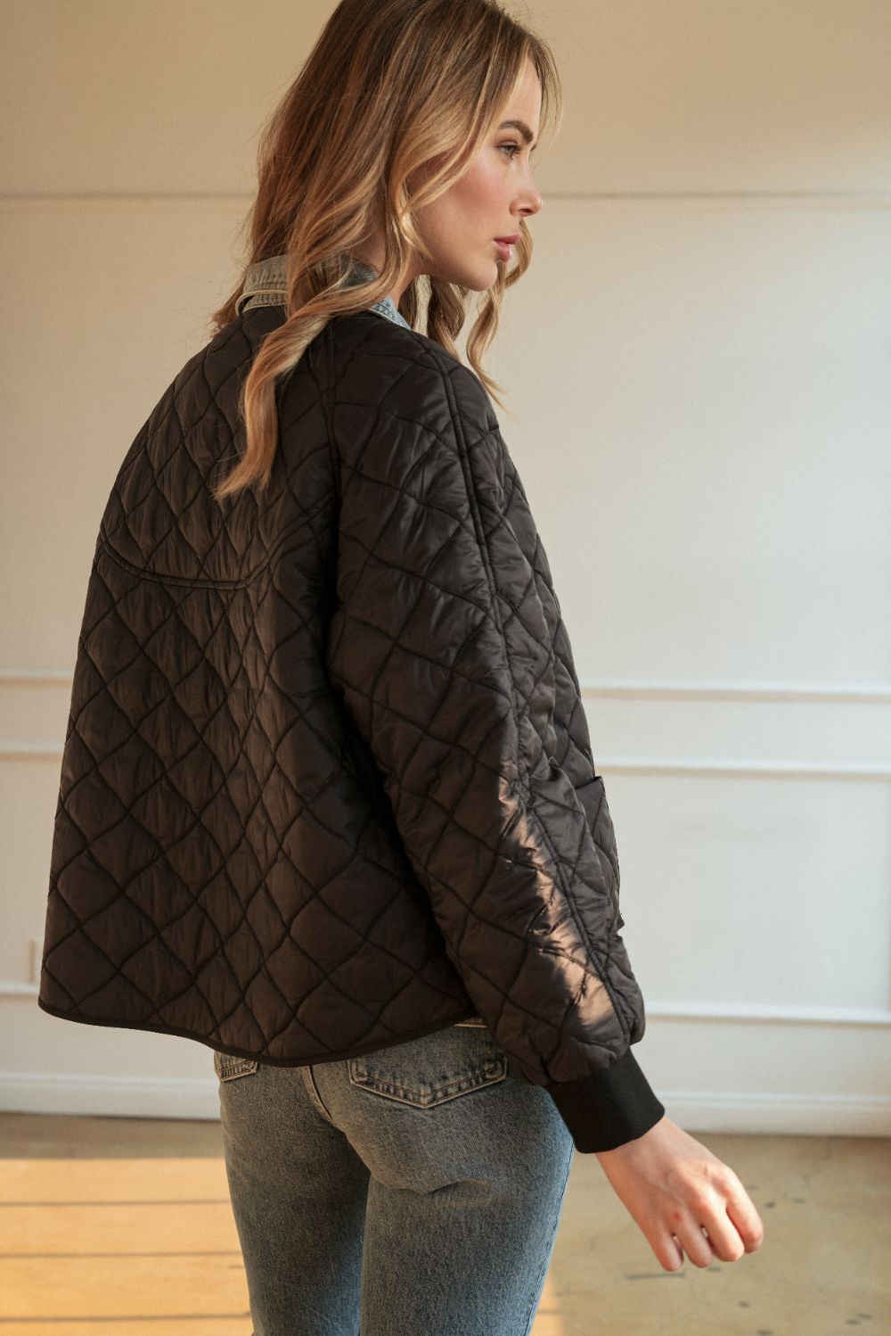 The Janiel Denim Jacket - Black/Denim