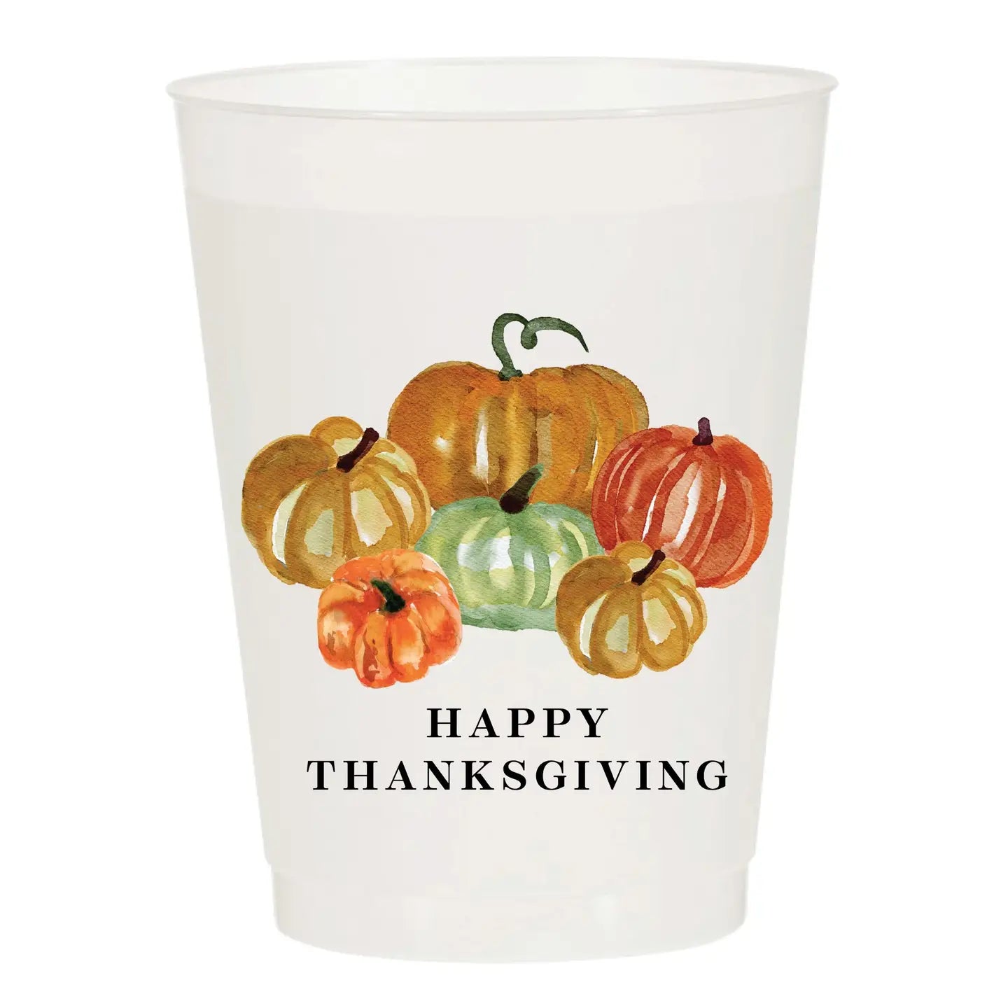 Frosted Cups- Happy Thanksgiving