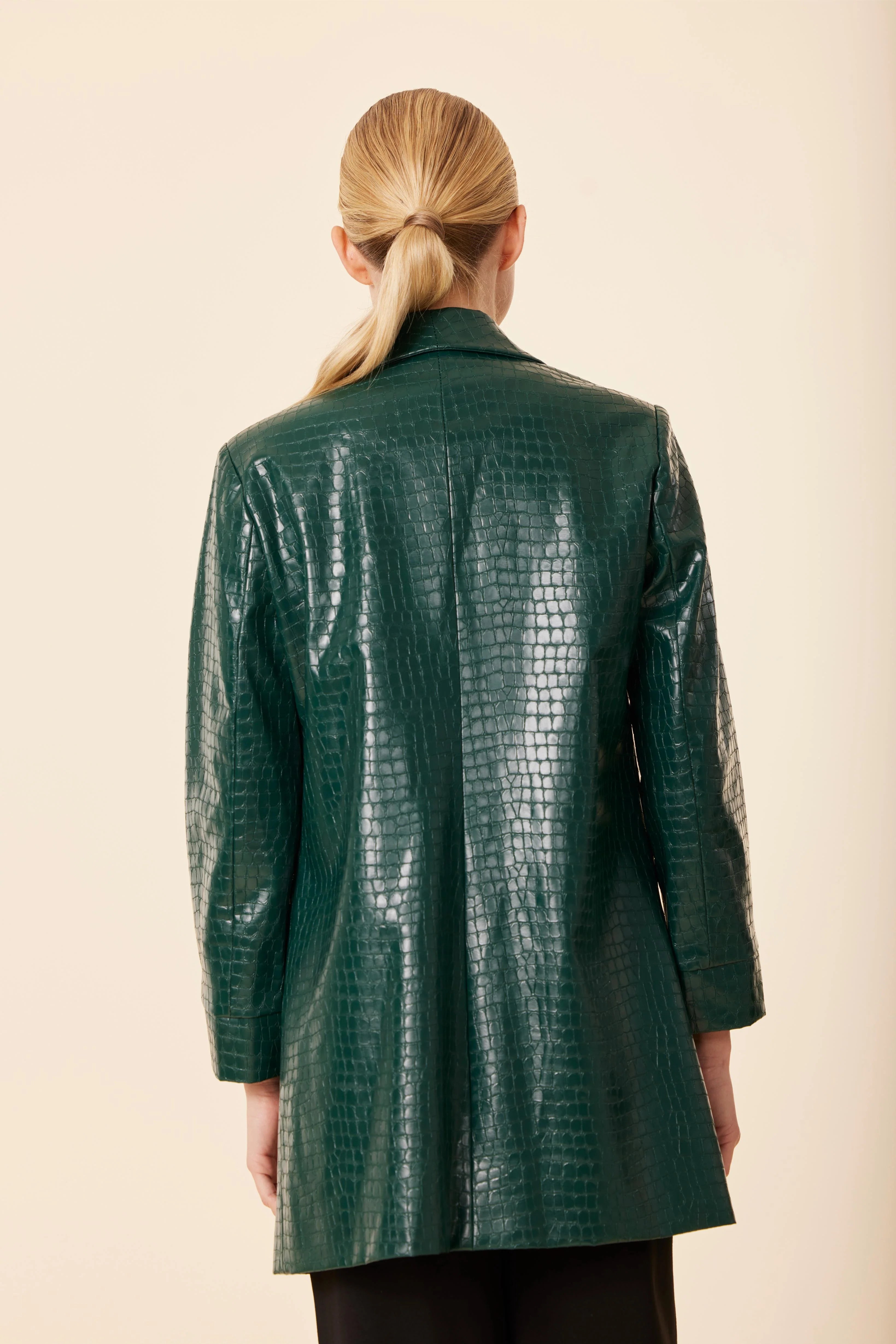 Vegan Leather Croc Jacket - Two Colors