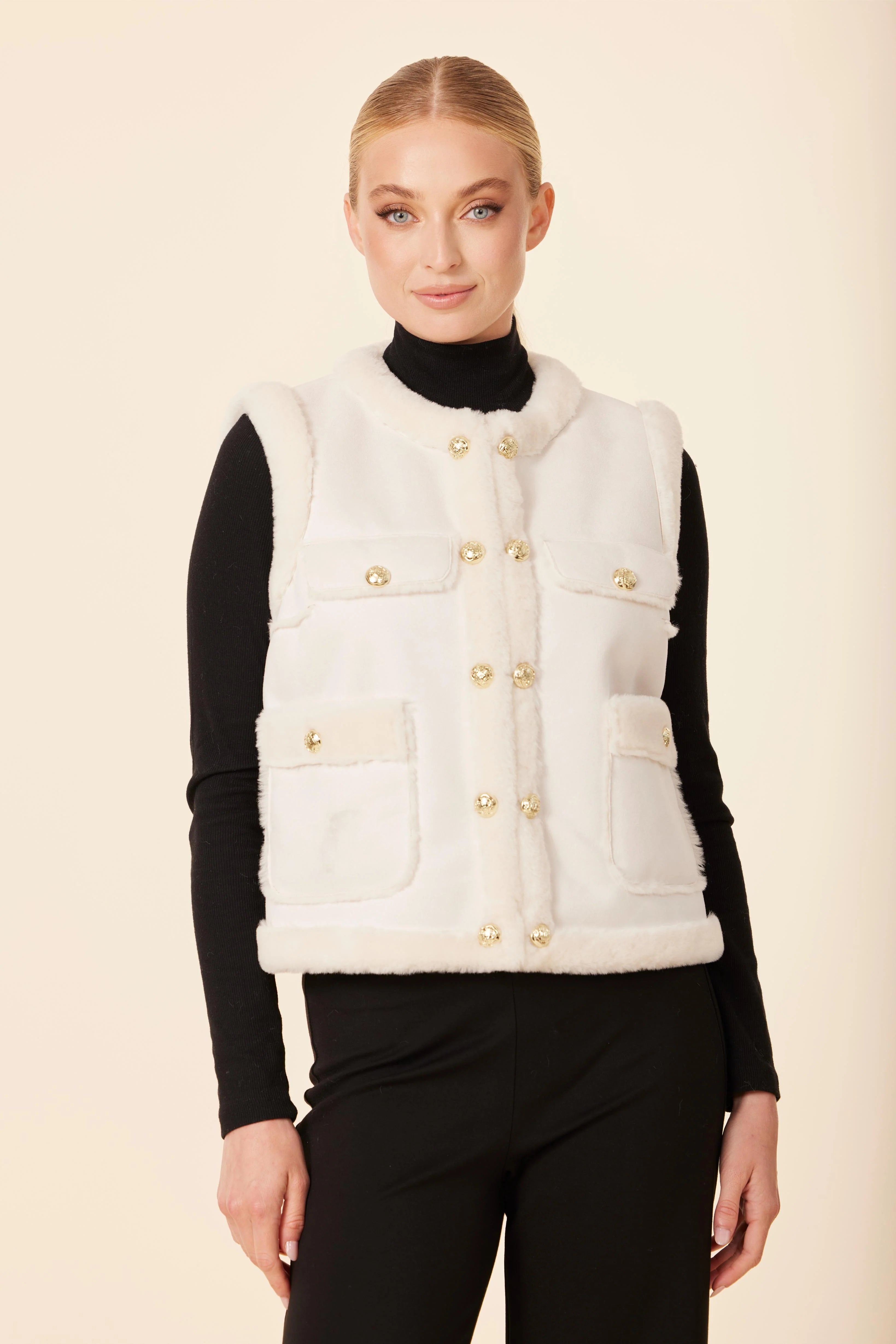 Coco Faux Shearling Vest