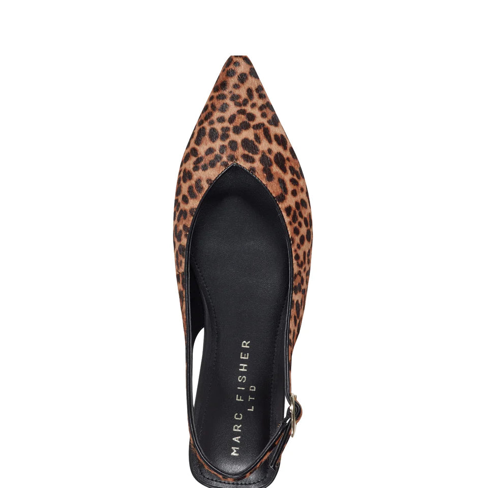 Gabra Slingback Flat - Leopard Print