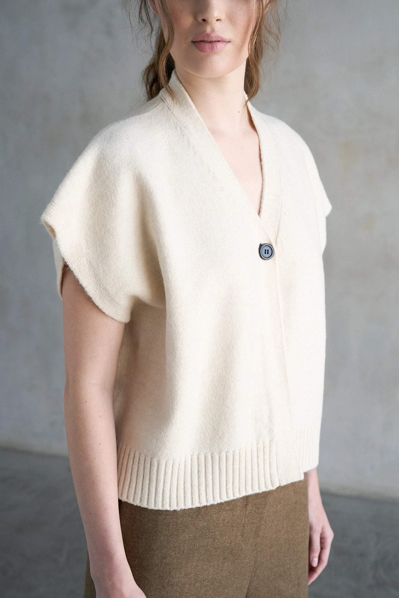 The Valerie Single Button Front Sweater Vest