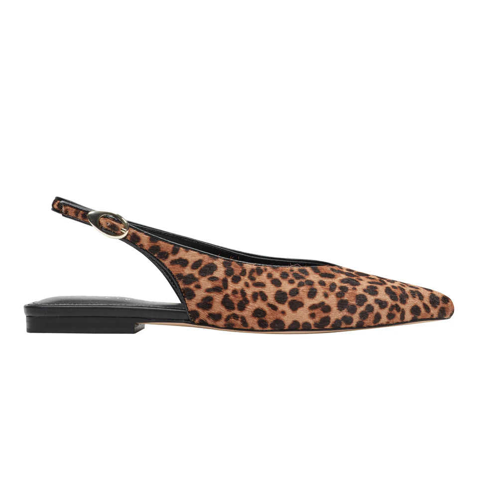 Gabra Slingback Flat - Leopard Print