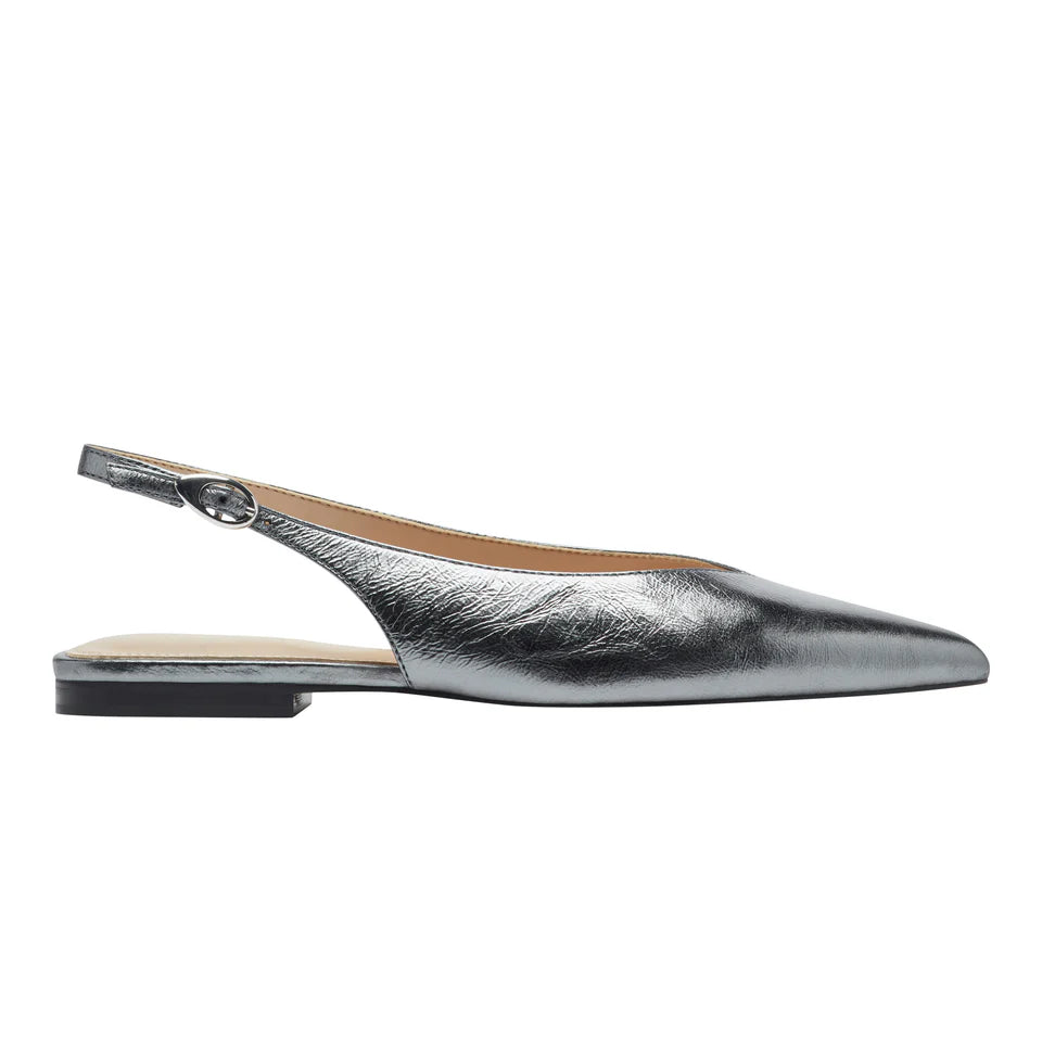 Gabra Slingback Flat - Pewter