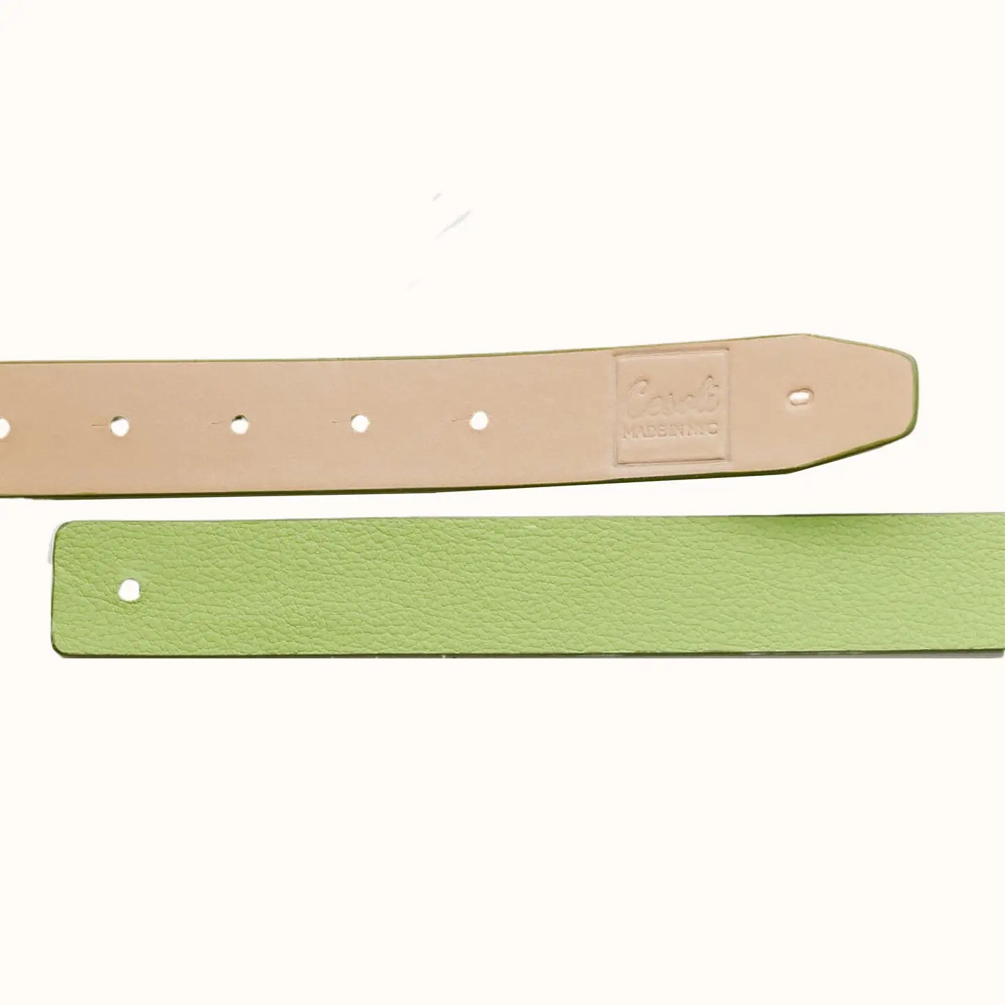 Chartreuse-Or-Dare & Honey Reversible Leather Belt