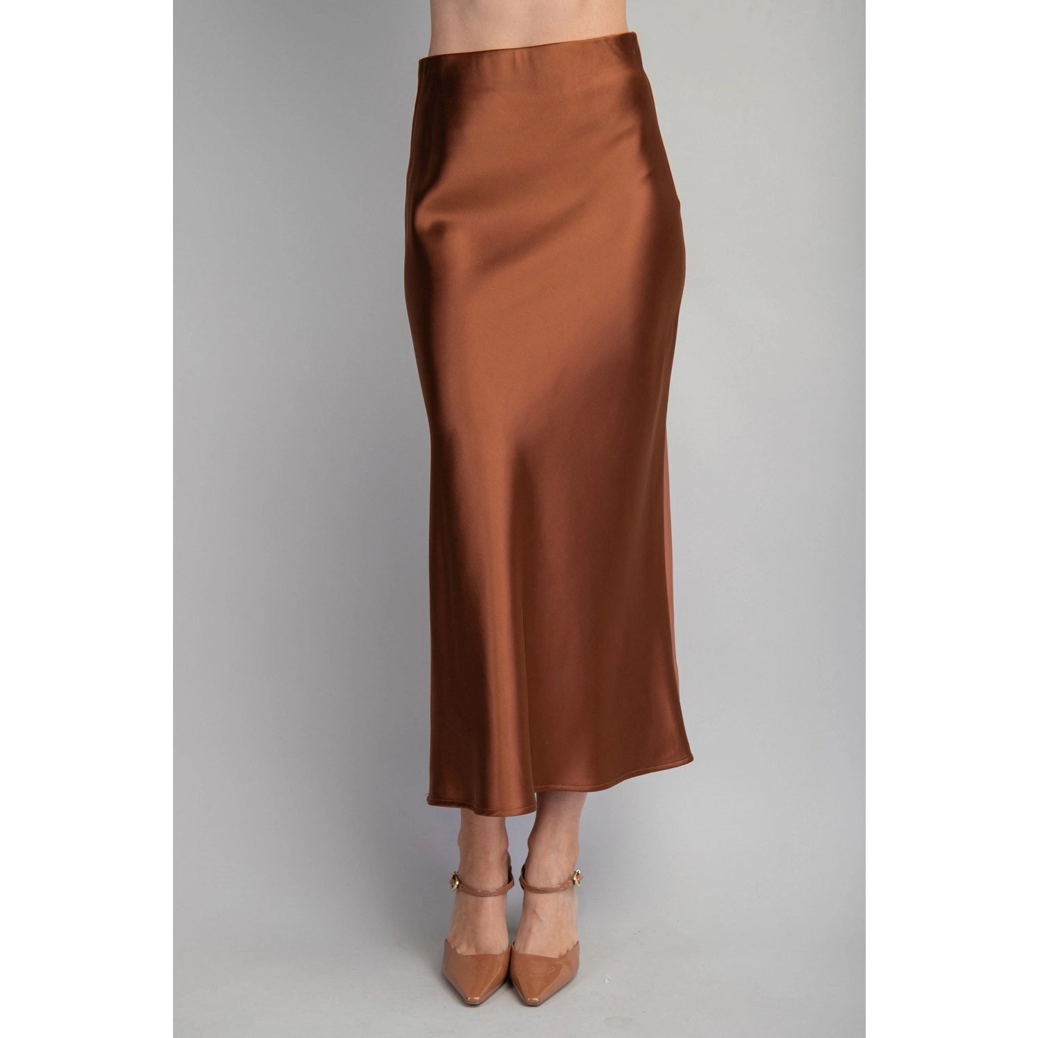 The Ninnie Midi Skirt- Golden Brown