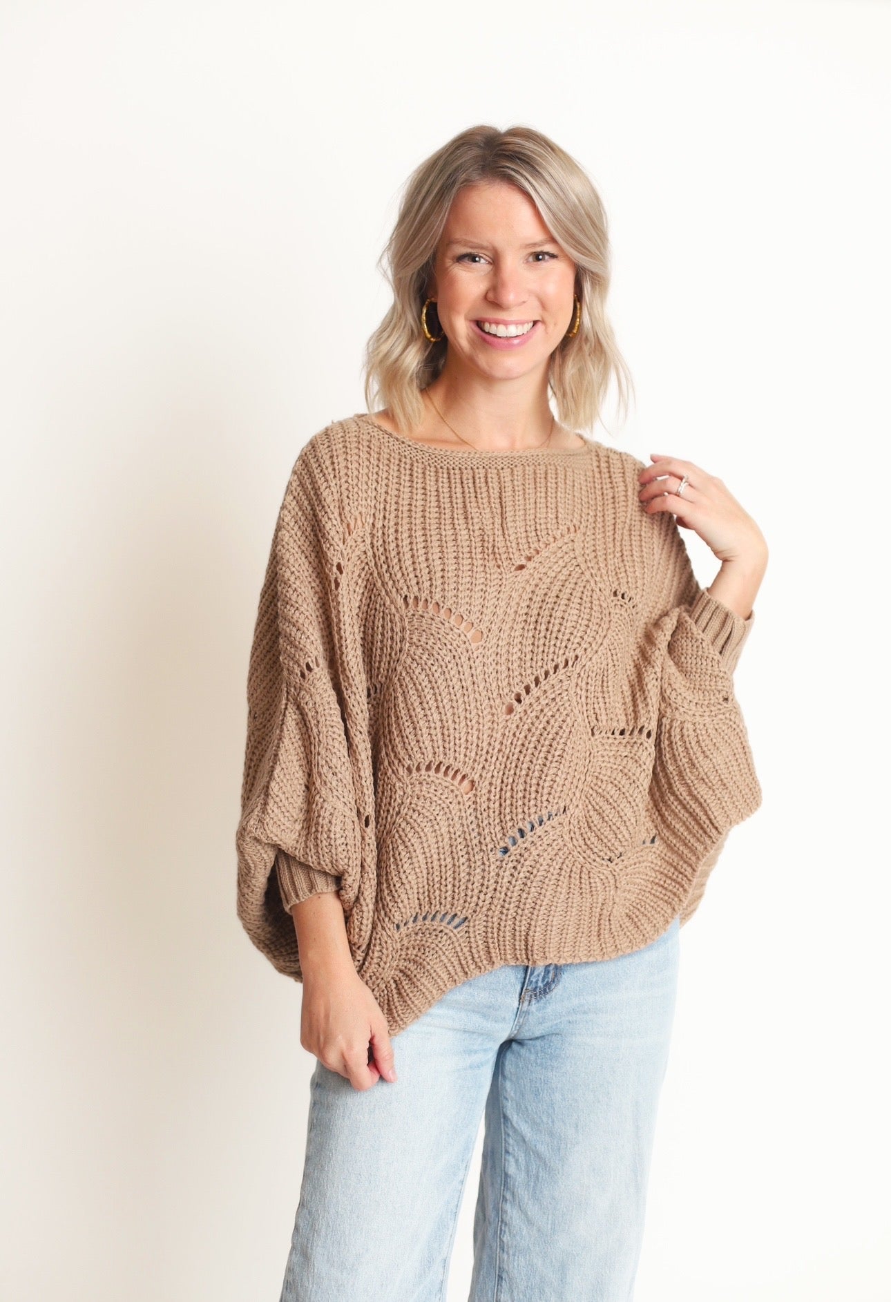 Crocheted Sweater- Three Colors