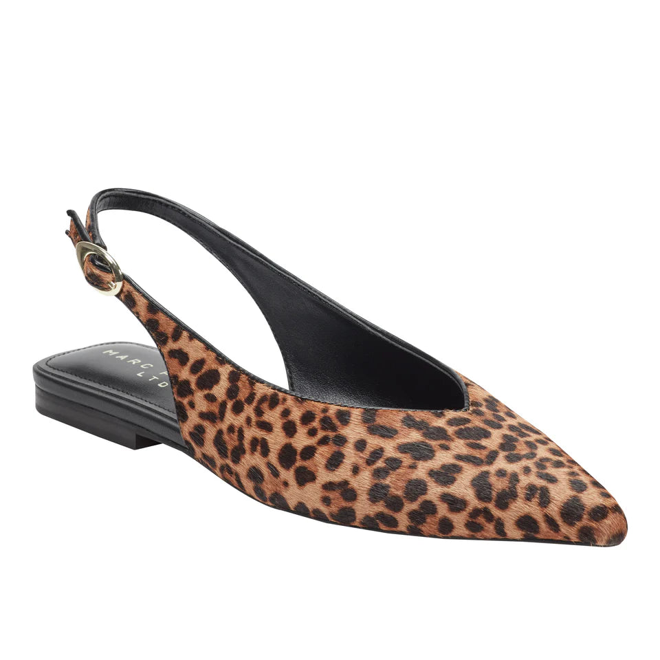 Gabra Slingback Flat - Leopard Print