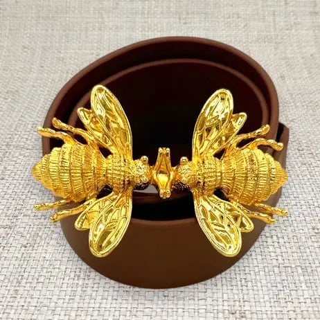 Smooching Bees Stretch Band Belt Buckle