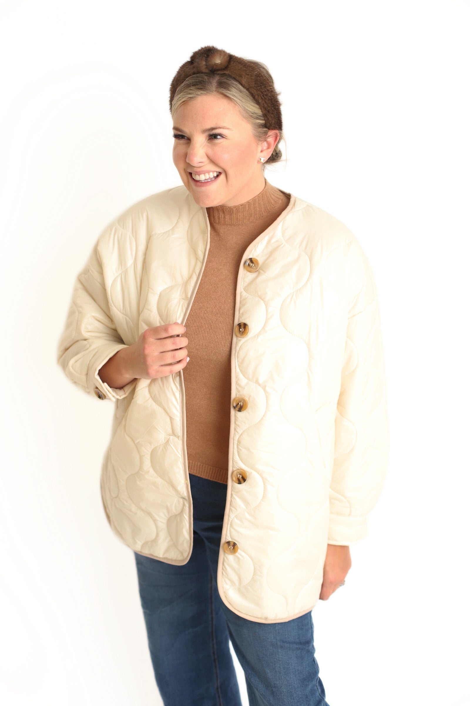 Callie Quilted Jacket- Butter