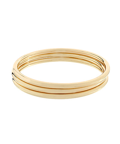 3 Row Gold Stackable Bangles