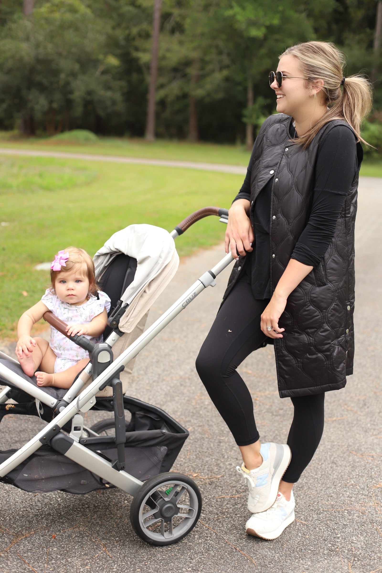 Quilted Vest Jacket - Black