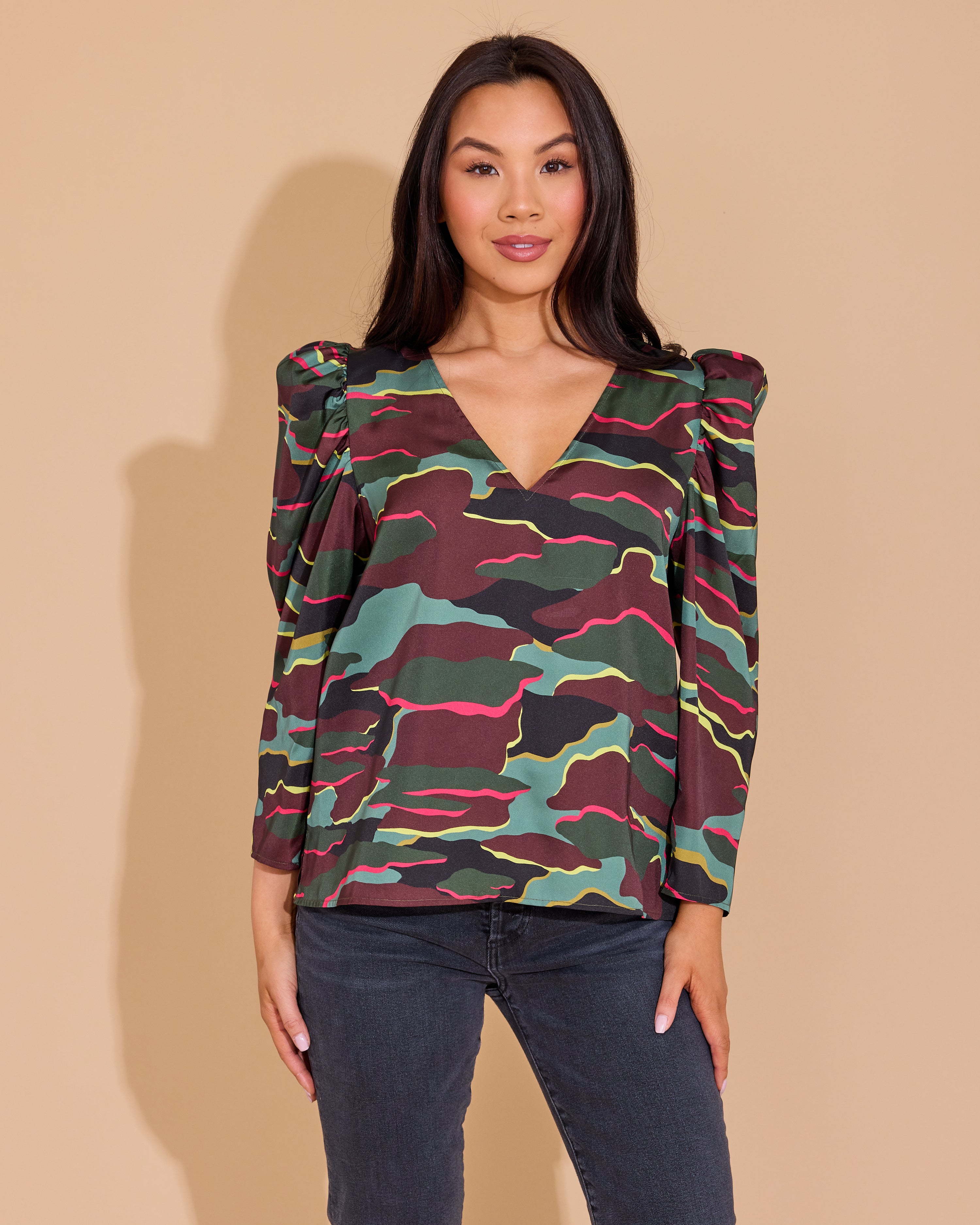 Finley Top - Neon Camo