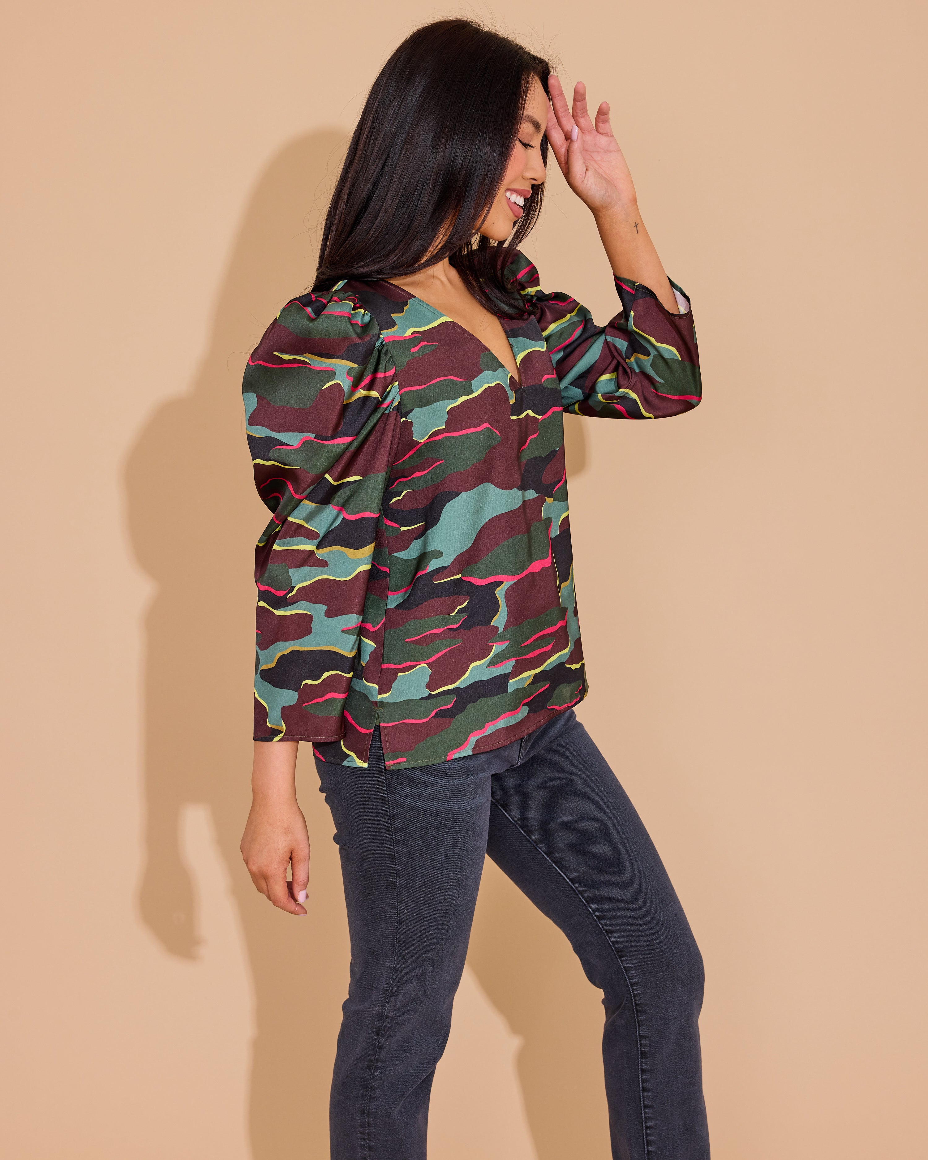 Finley Top - Neon Camo