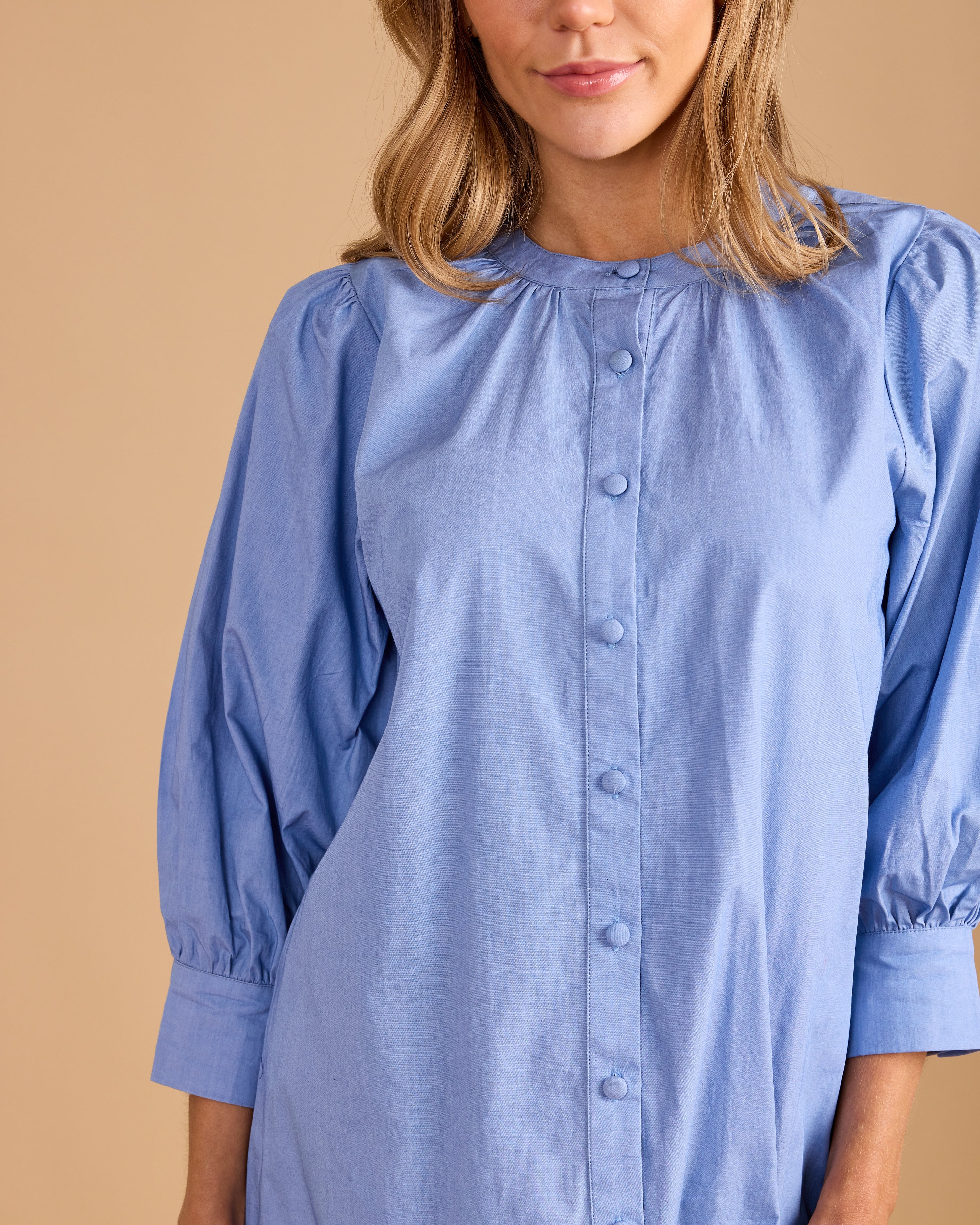 The Paloma Dress - Smoke Blue