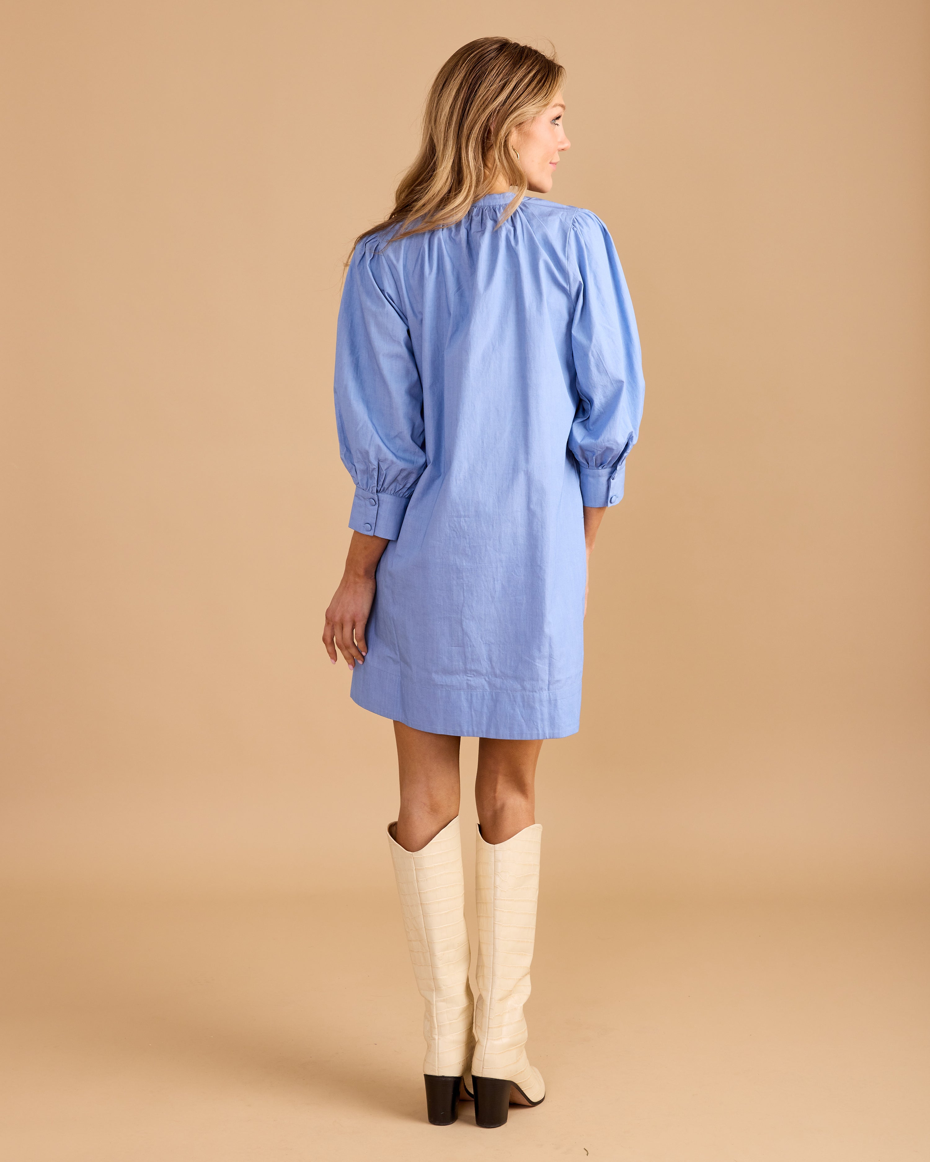 The Paloma Dress - Smoke Blue