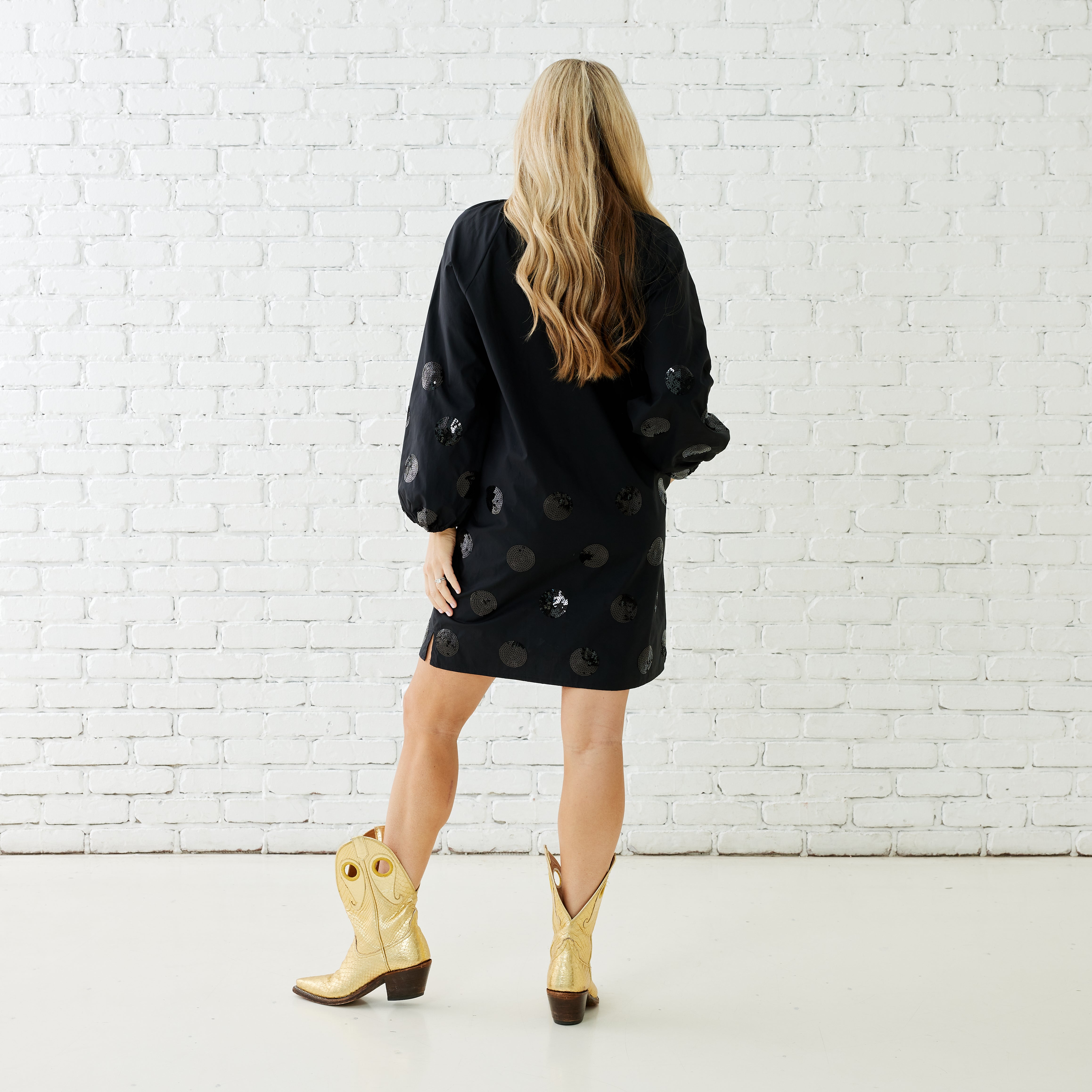 Celia Dress - Black Sparkle