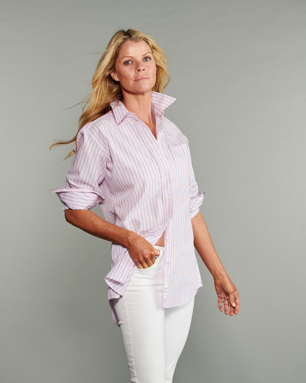 The His and Hers Shirt- Punch Pink Stripe