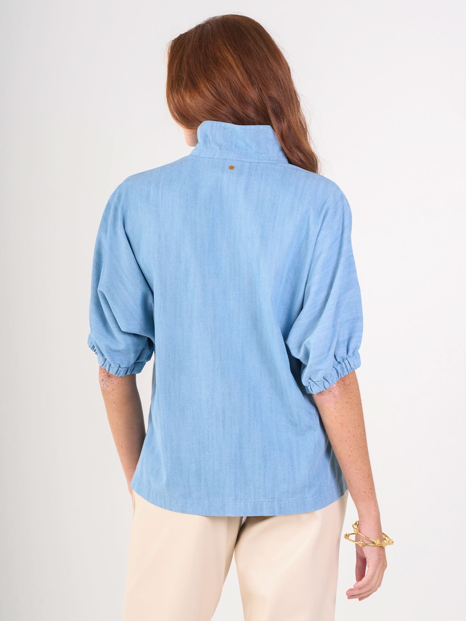 Poppy Top - Denim Chambray