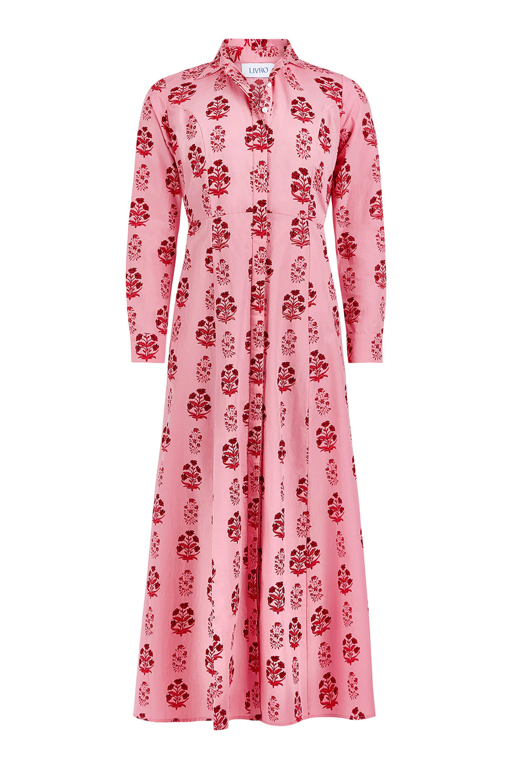 Classic Shirtdress - Scarlet Blossom
