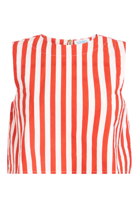 Crop Top - Red Stripes