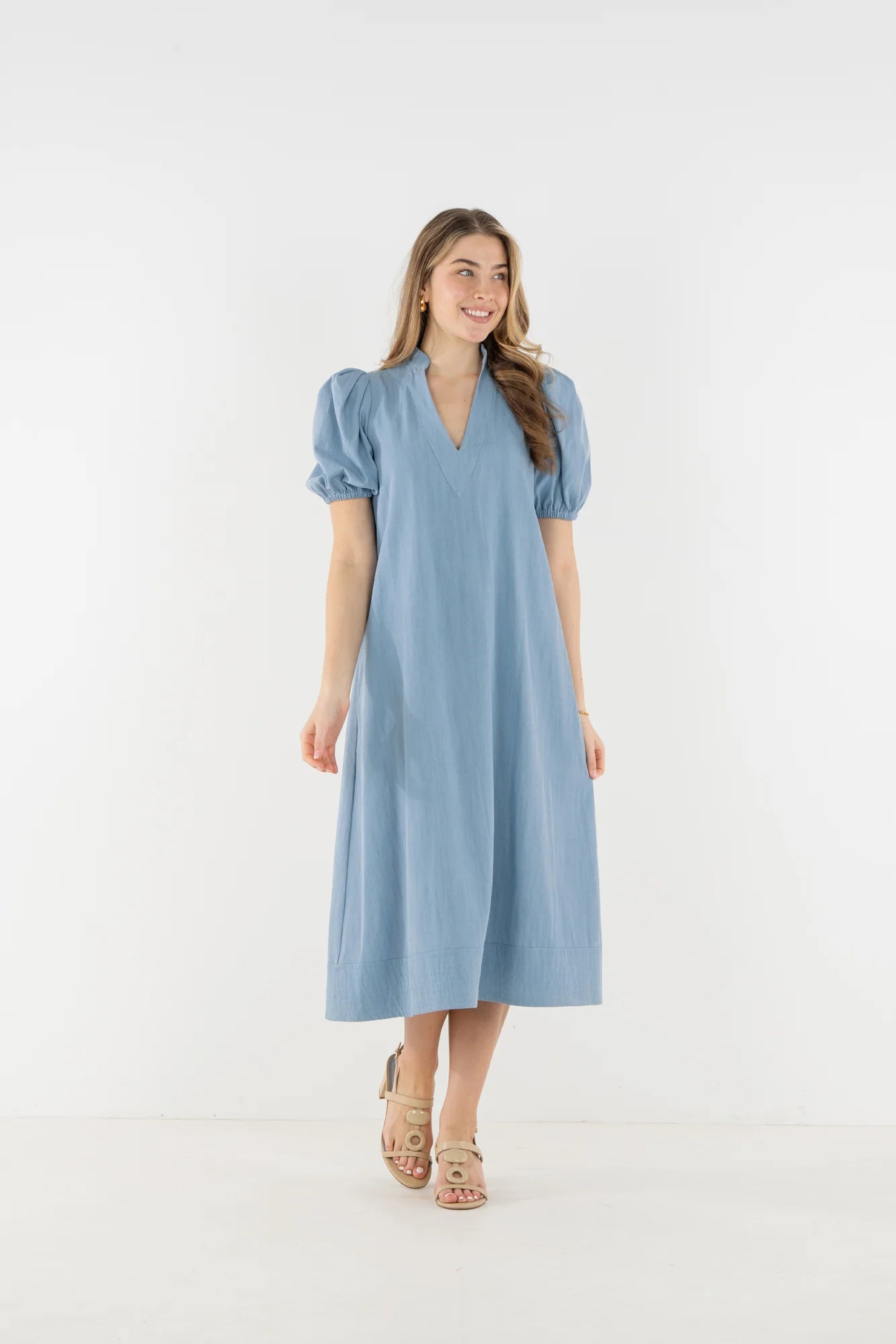 Hampton Dress - Denim Chambray