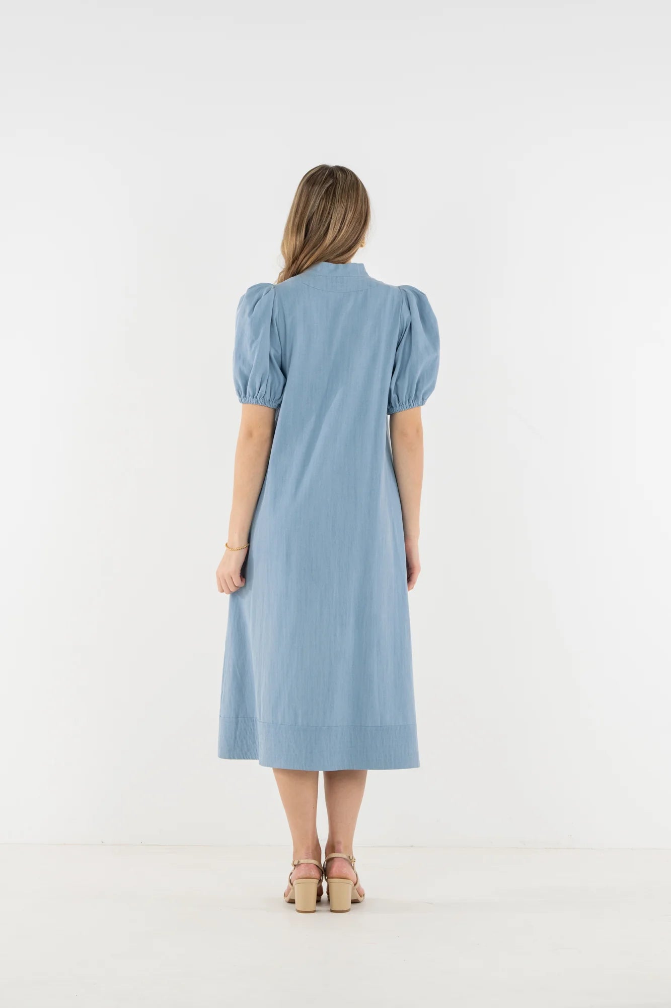 Hampton Dress - Denim Chambray