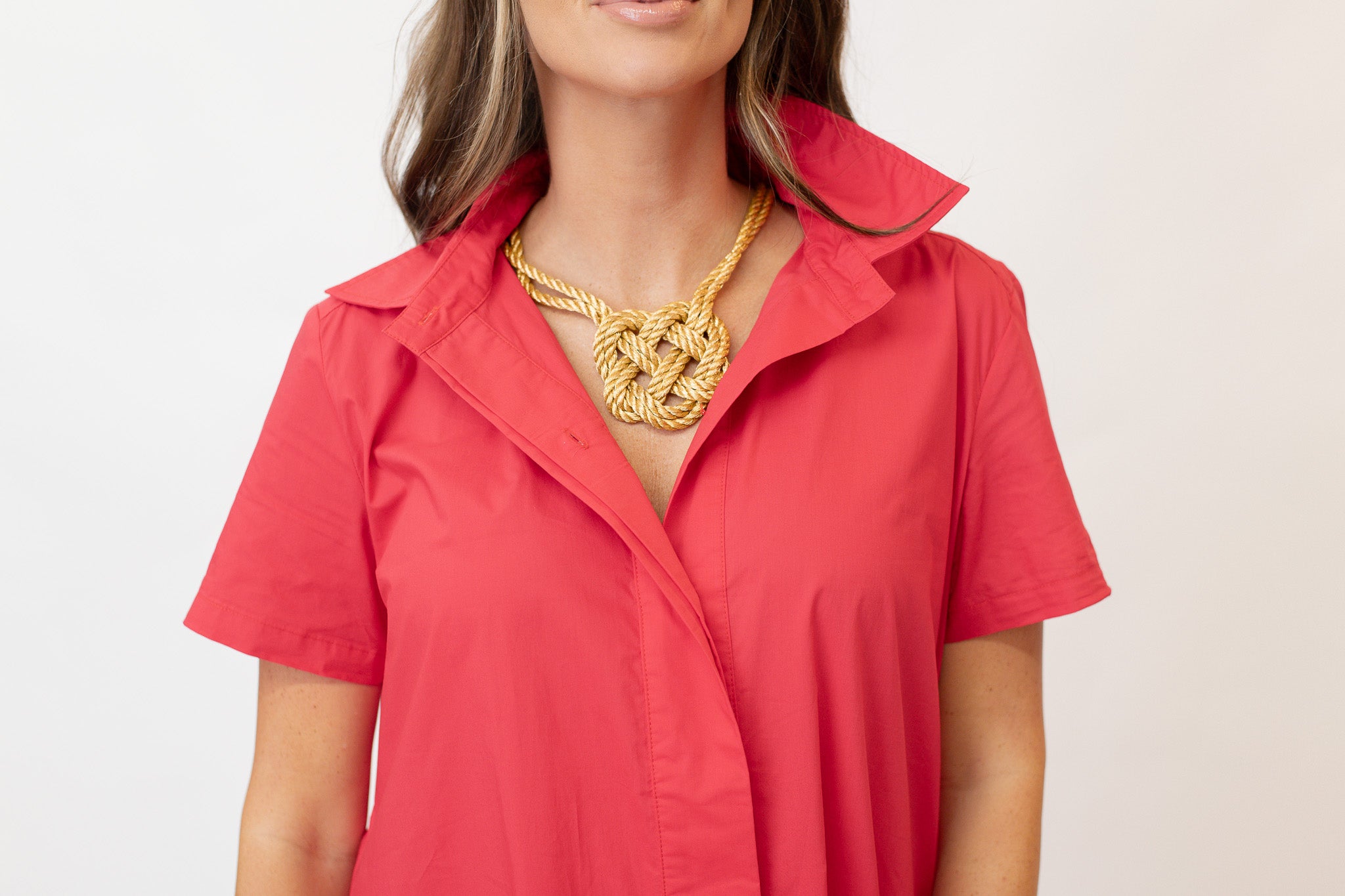 Double Golden Braid Necklace