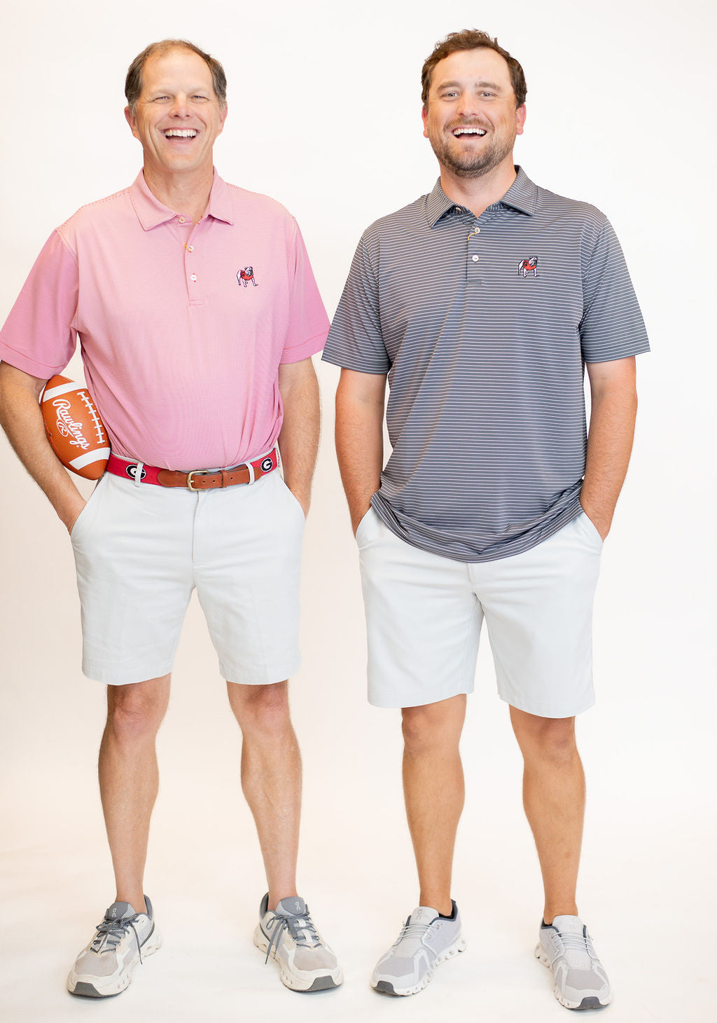 Georgia Red Jubilee Stripe Performance Polo by Peter Millar