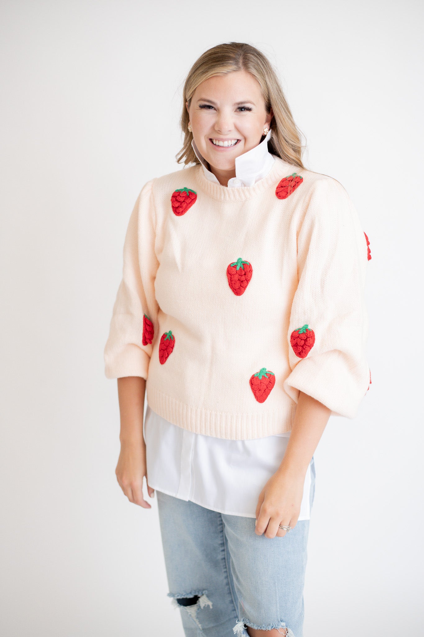 The Strawberry Fields Sweater - Pink