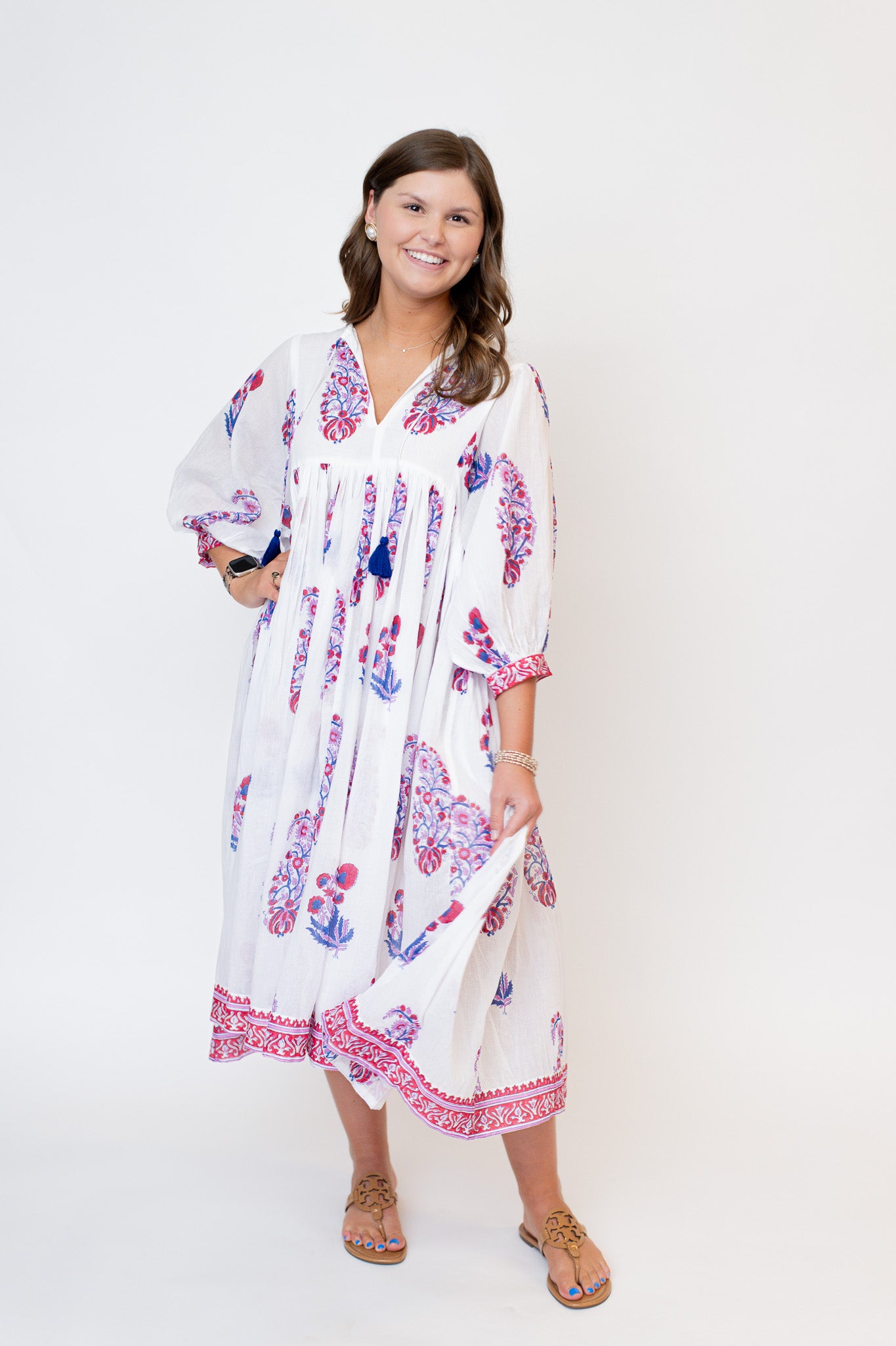 Skye Dress- White Multi